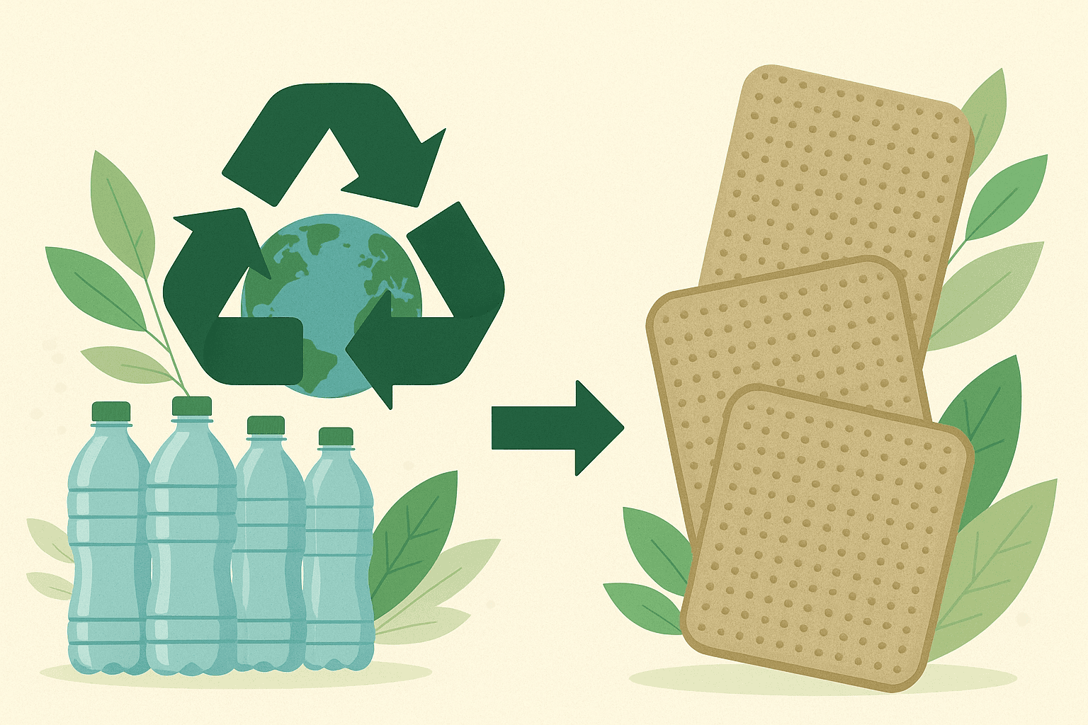 PVC doormat with recycled PET backing macro shot