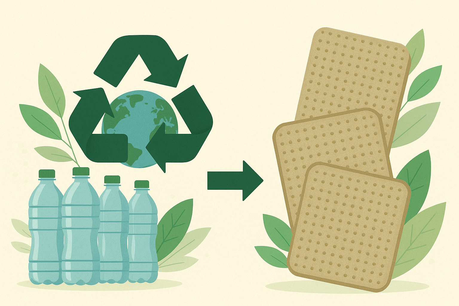 PVC doormat with recycled PET backing macro shot